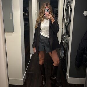 Grey Zara skirt with shorts under